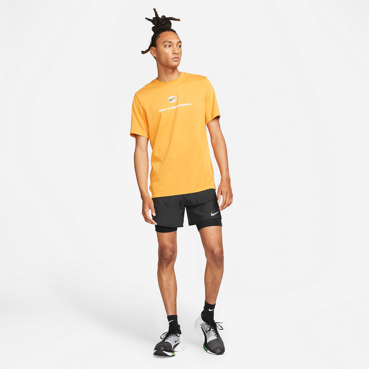 Nike Dri-FIT Stride Hybrid 2 in 1 5in Pantaloncini Black/Reflective Silver