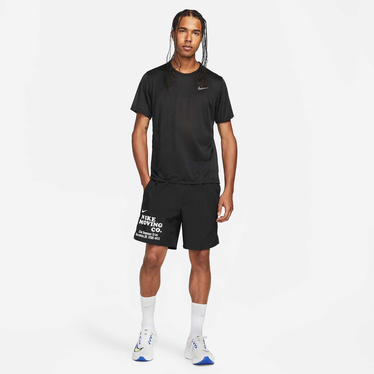 Nike Dri-FIT Miler Breathe Maglietta Black/Reflective Silver