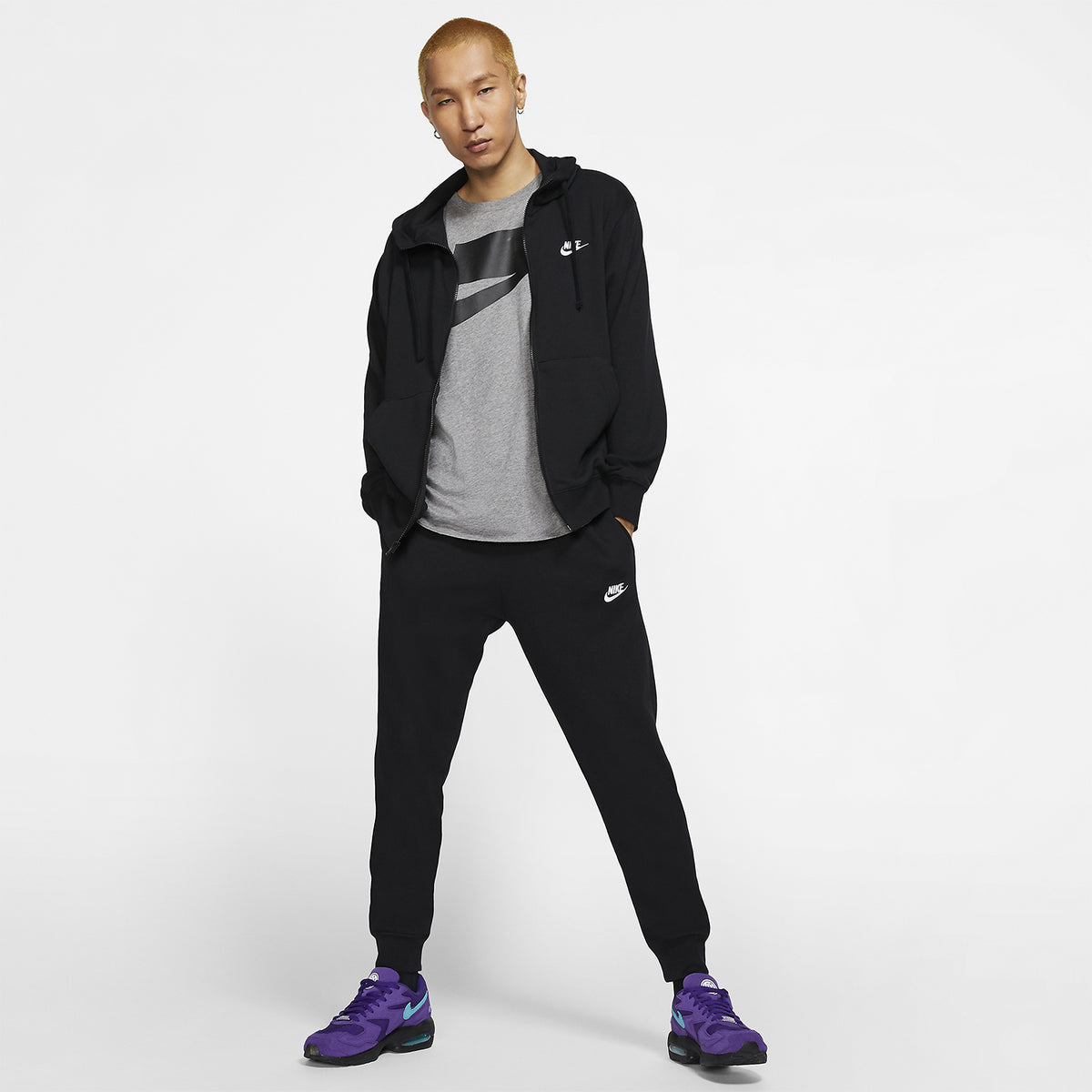 Nike Club Felpa Black/White