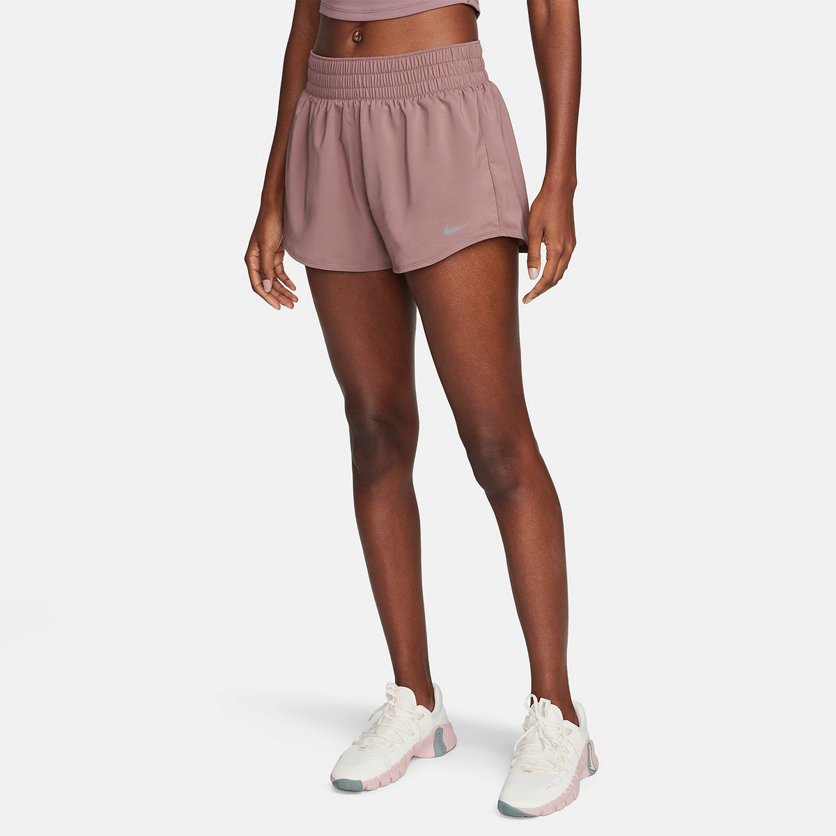 Nike Dri-FIT One 3in Pantaloncini Smokey Mauve/Reflective Silver