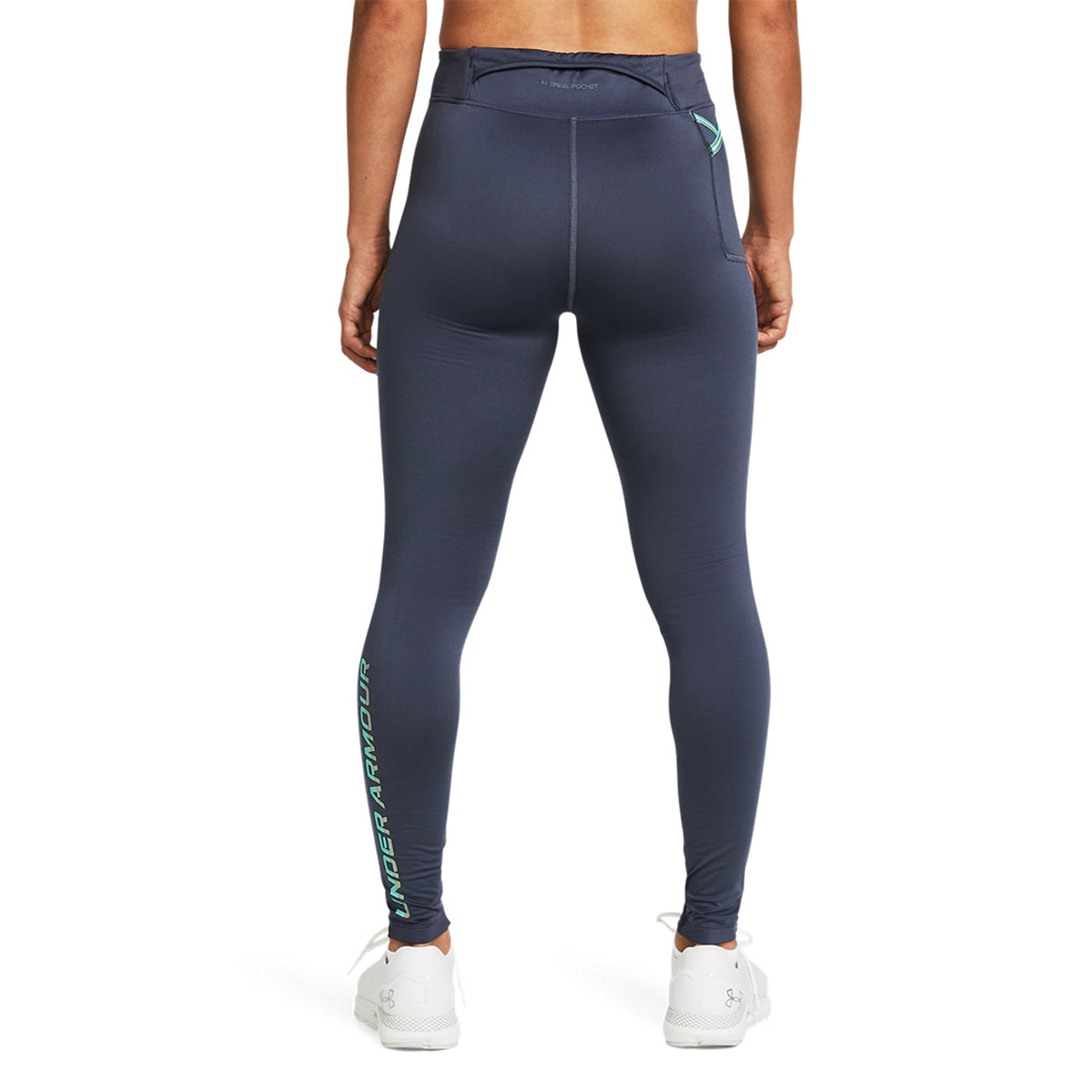 Under Armour Qualifier Cold Tights Downpour Gray/Neo Turquoise/Reflective