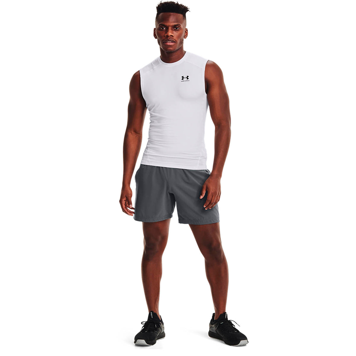 Under Armour HeatGear Compression Canotta White/Black