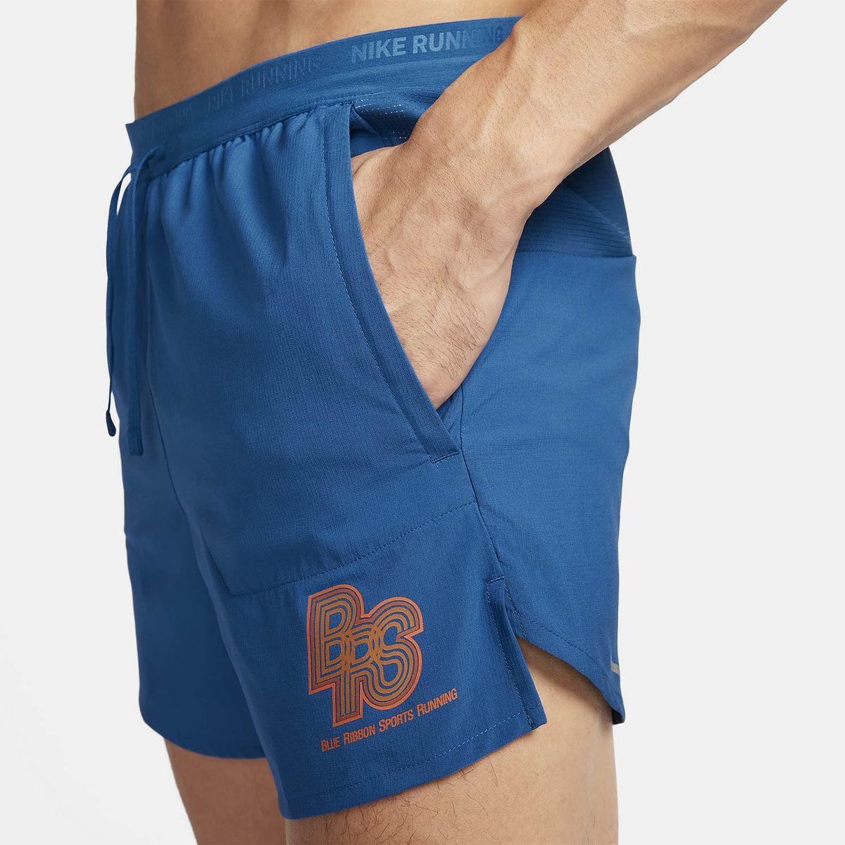Nike Stride Energy 5in Pantaloncini Court Blue/Safety Orange
