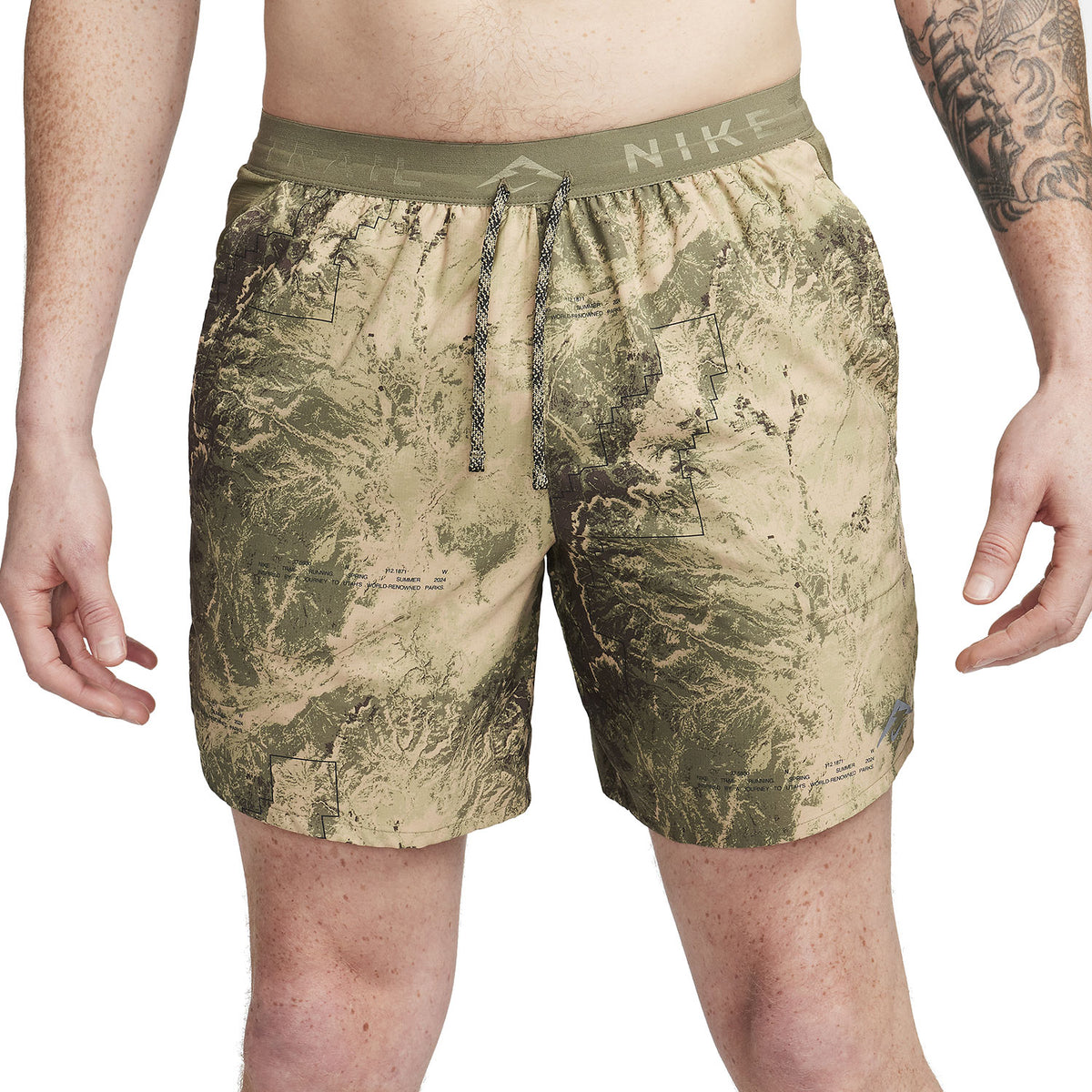Nike Dri-FIT Trail Stride 7in Pantaloncini Medium Olive/Black