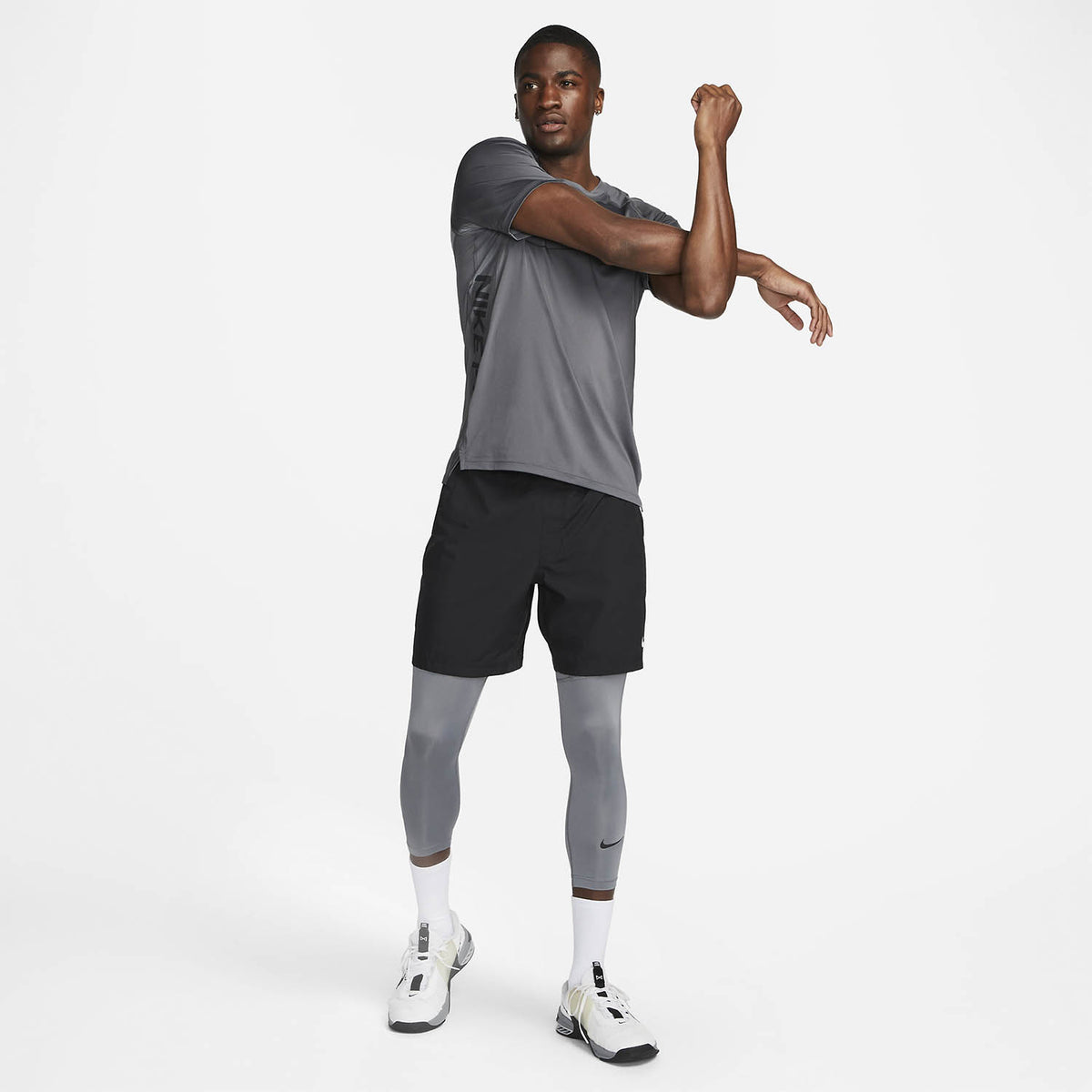 Nike Dri-FIT Pro 3/4 Calzamaglia Smoke Grey/Black