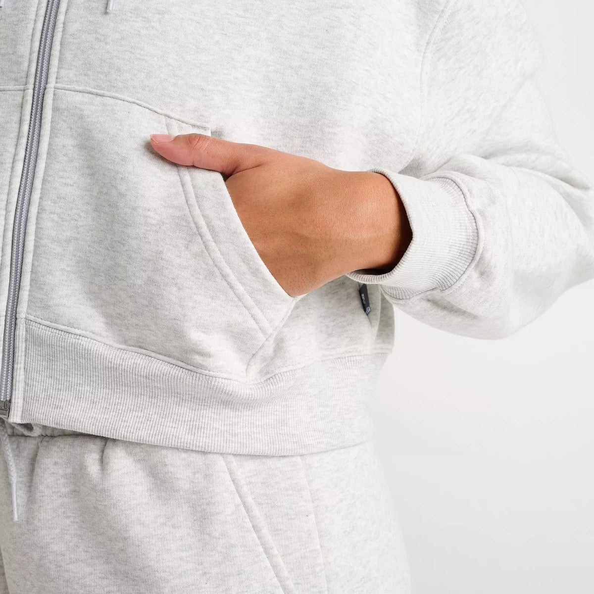 Women's New Balance Tone Crop Full-Zip Hoodie