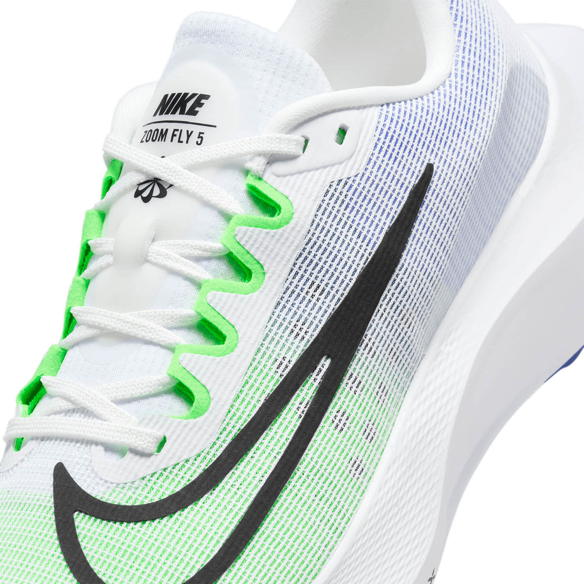 Nike Zoom Fly 5 White/Black/Green Strike/Racer Blue