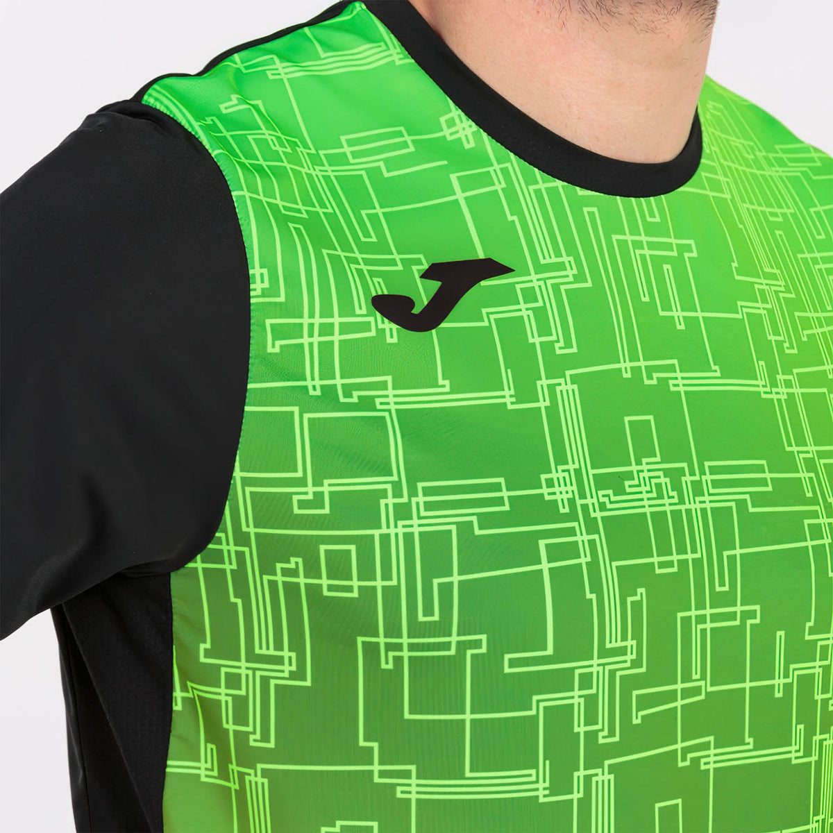 Joma Elite VIII Maglietta Black/Green Fluor