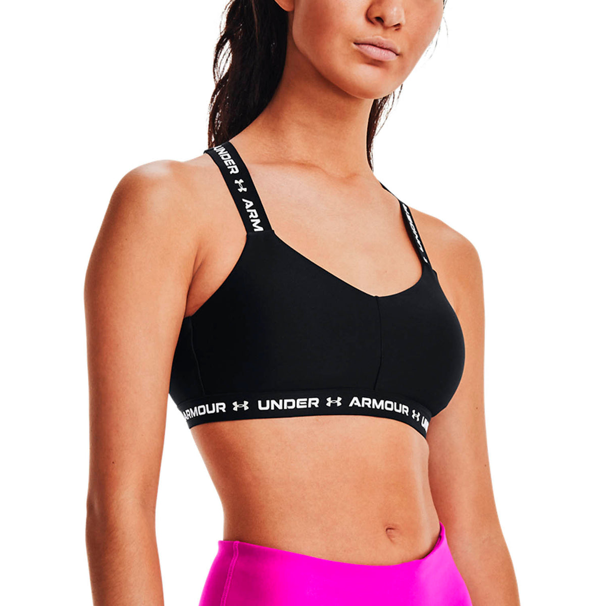 Under Armour Crossback Low Reggiseno Sportivo Black/White