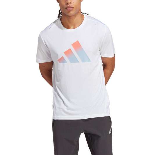 adidas Run Icons 3 Bar Maglietta White