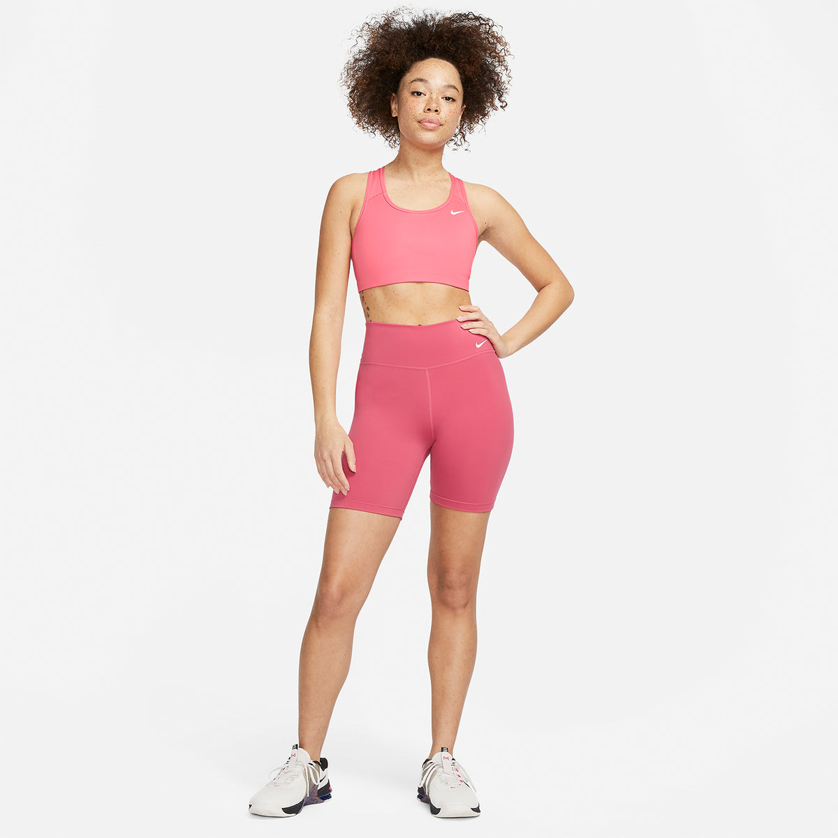 Nike Dri-FIT Reggiseno Sportivo Sea Coral/White