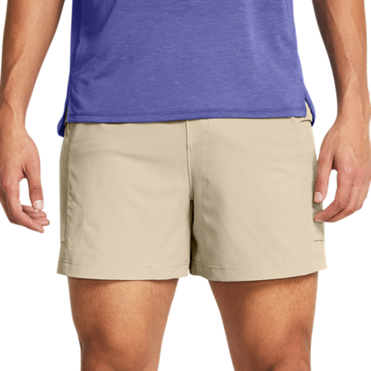 Under Armour Launch Logo 5in Pantaloncini Khaki Base/Silt/Reflective