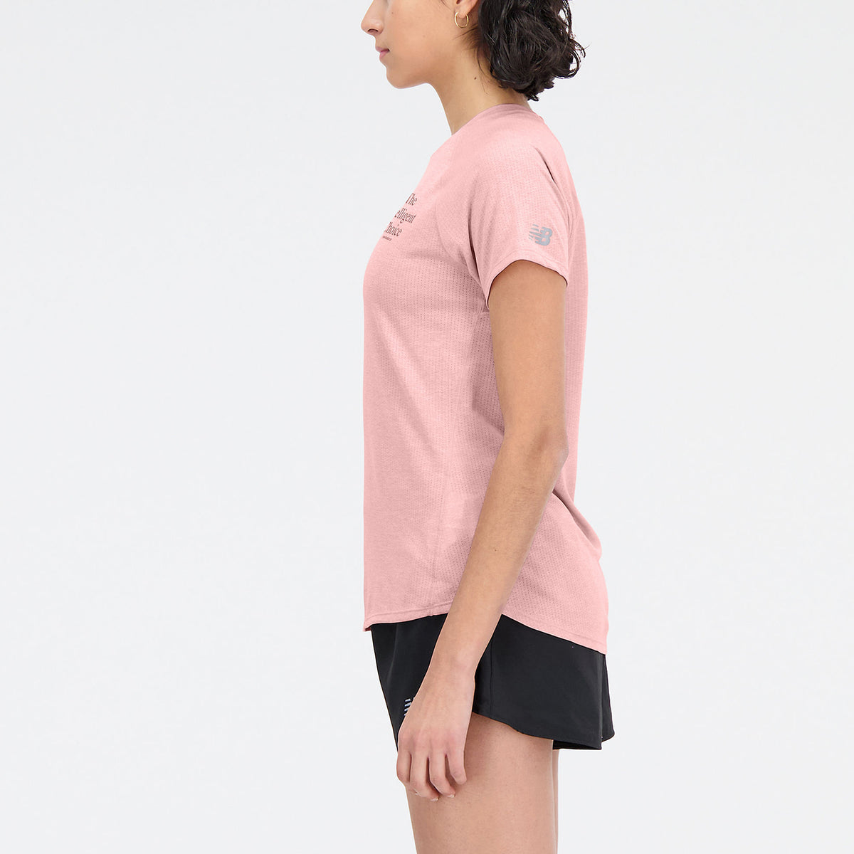 New Balance Printed Impact Maglietta Pink Moon Heather